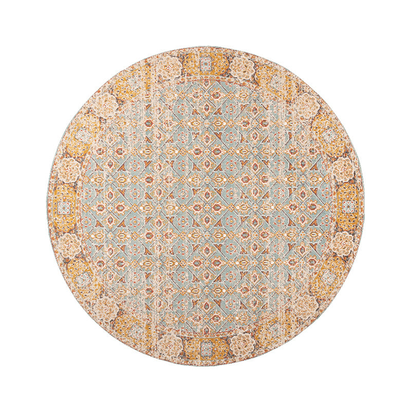 Round Vintage Rug - Thirza Oriental Light Blue/Multicolour