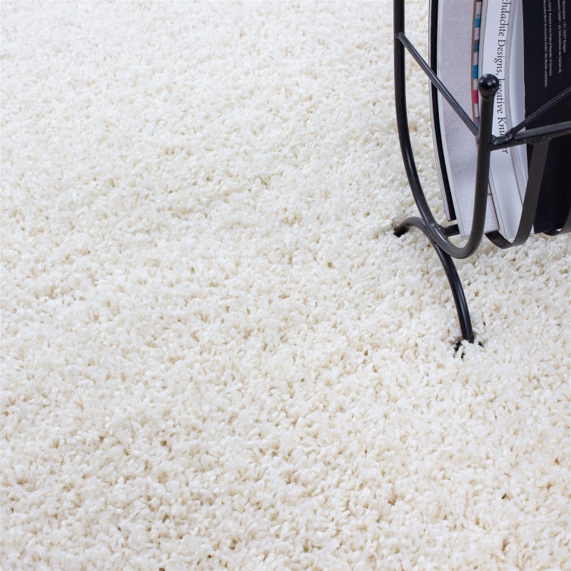High-pile Floor Rug - Life Cream/White