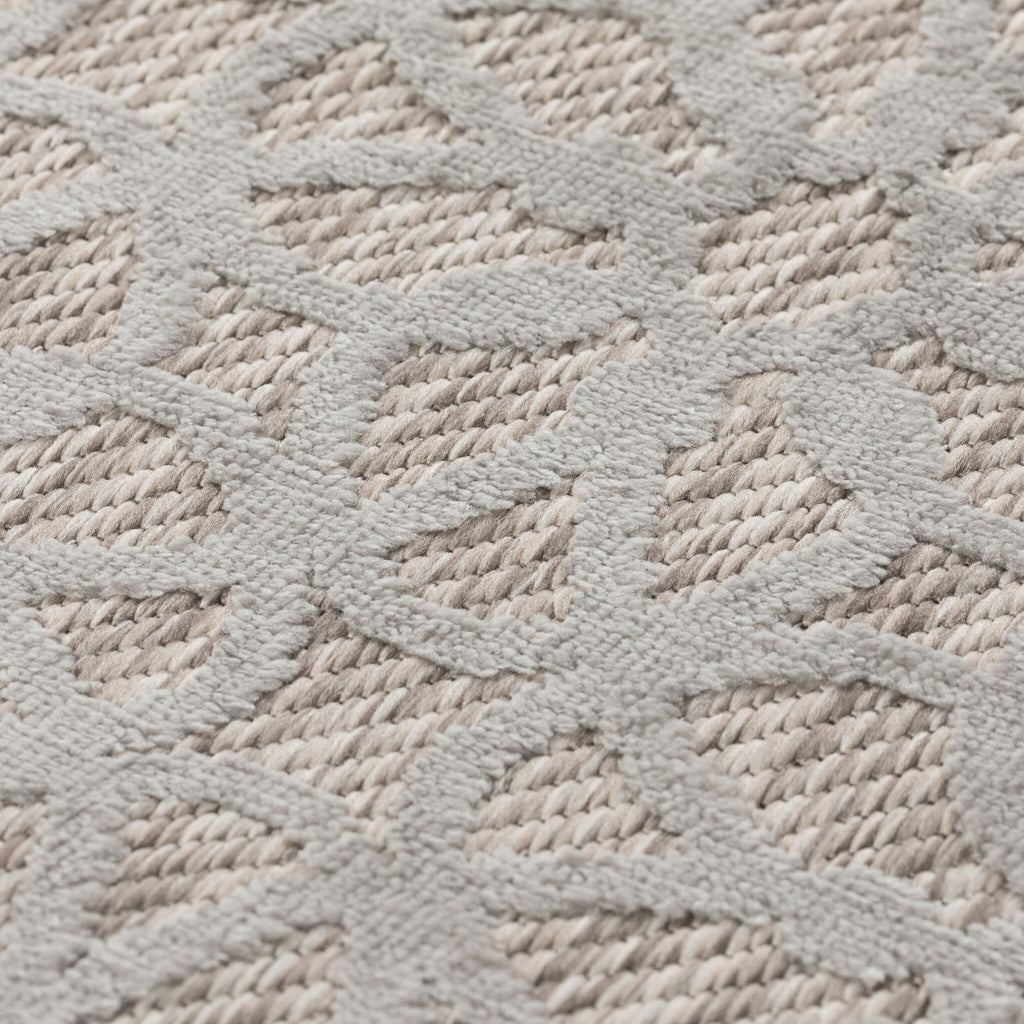 Outdoor rug - Piatto Argento Silver/White