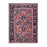 Washable Floor Rug - Reido Traditional Red