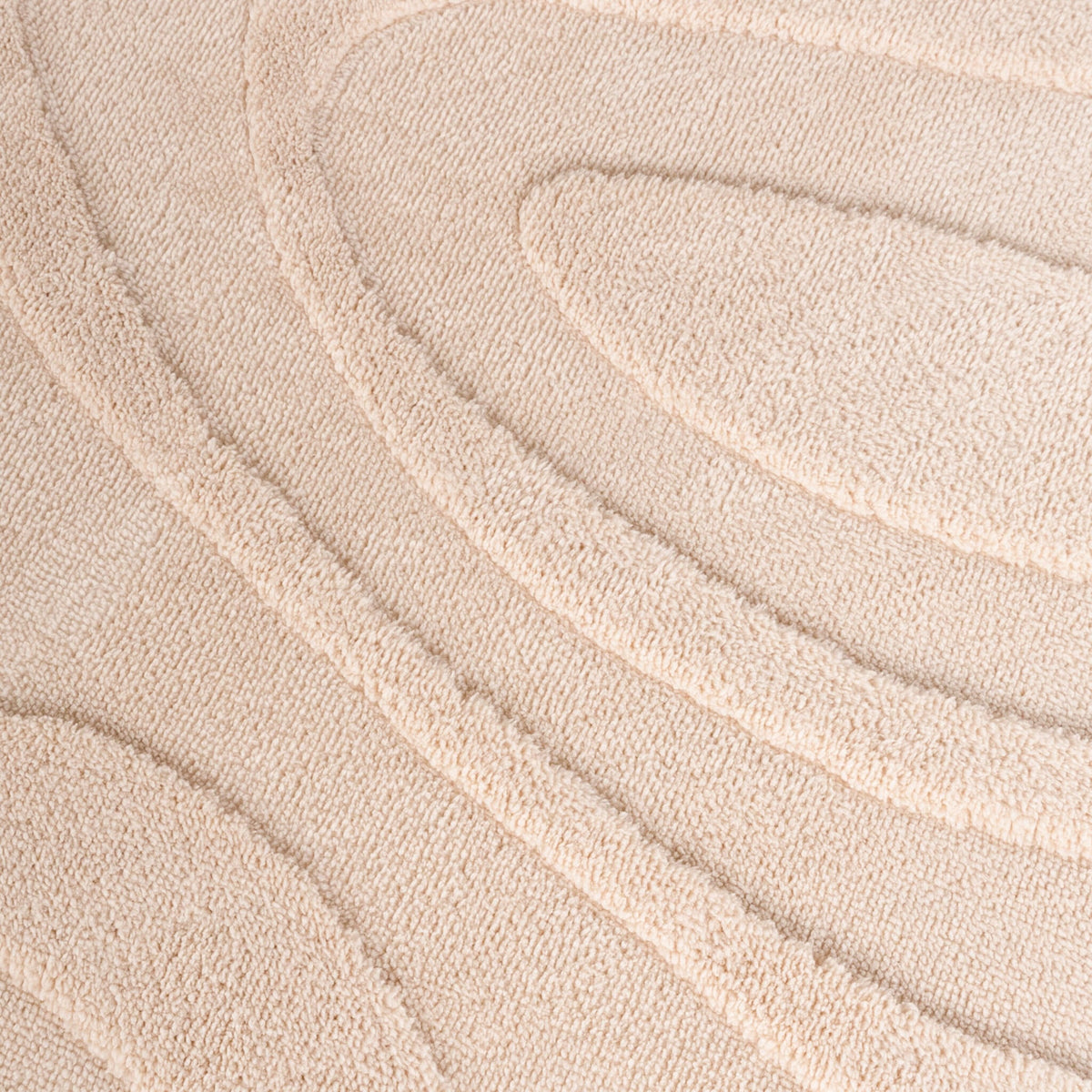 Round Scandinavian Rug - Charm Shapes Beige