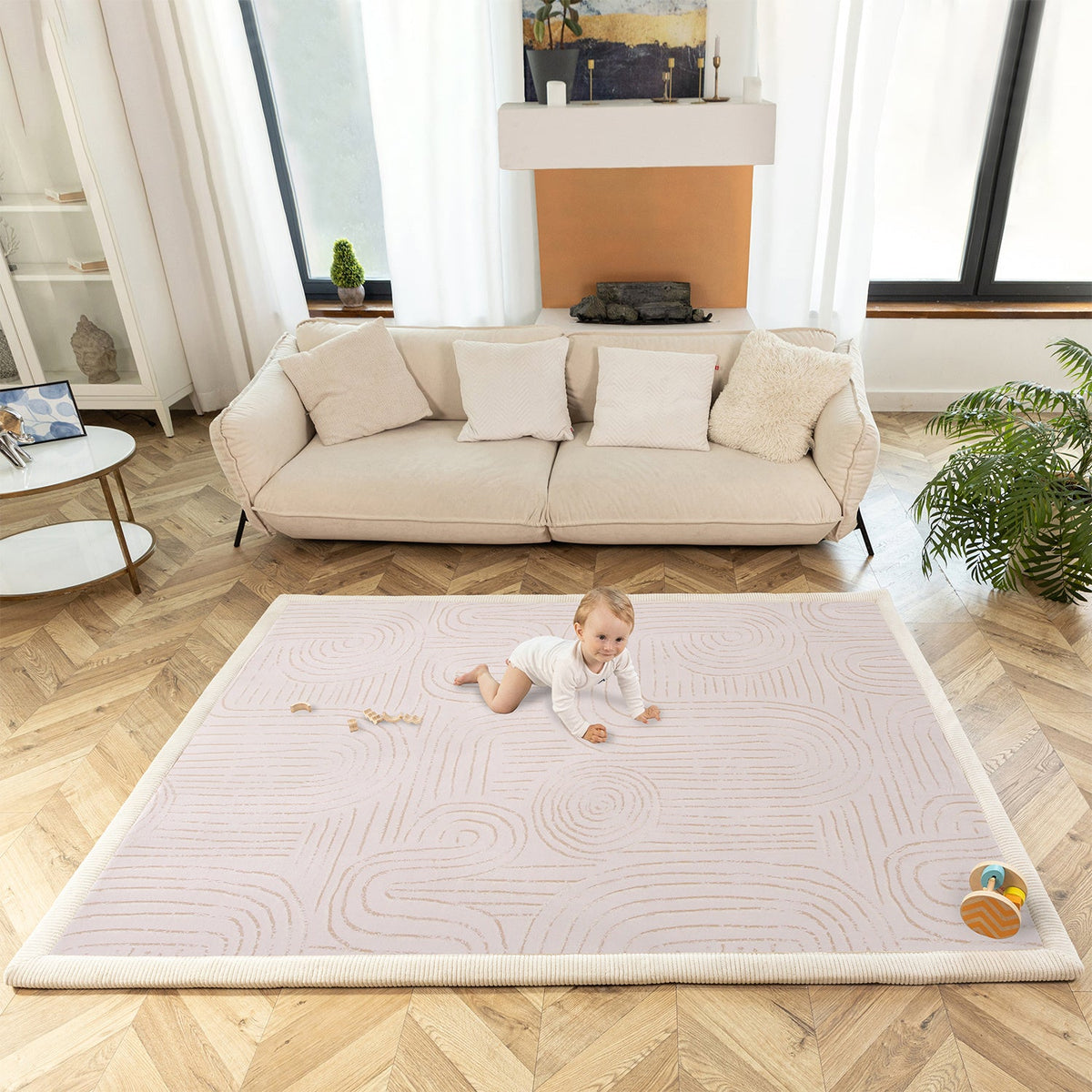 Spielmatte Baby - Ozzy Lines Rosa