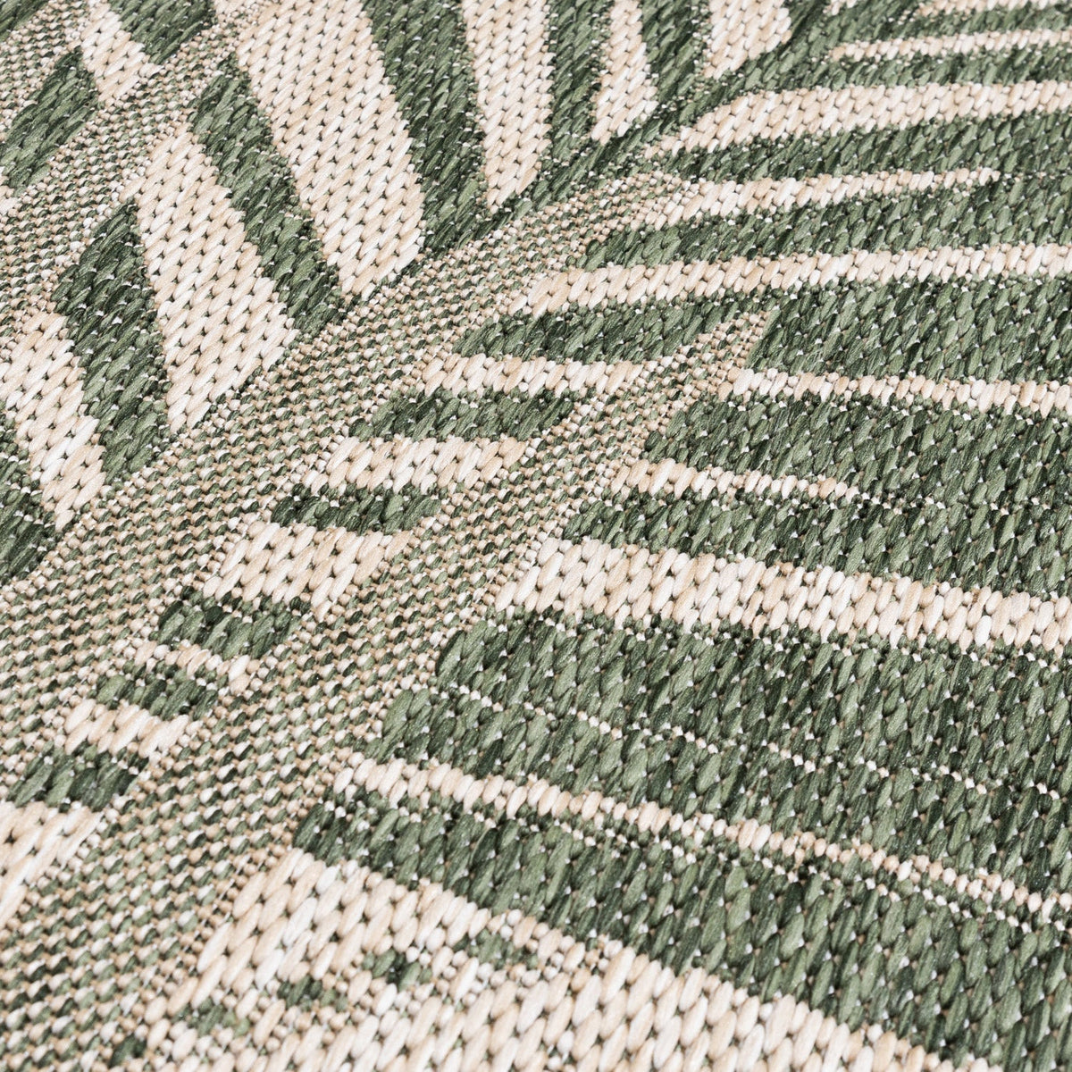 Round Outdoor Rug - Tiga Palm Green