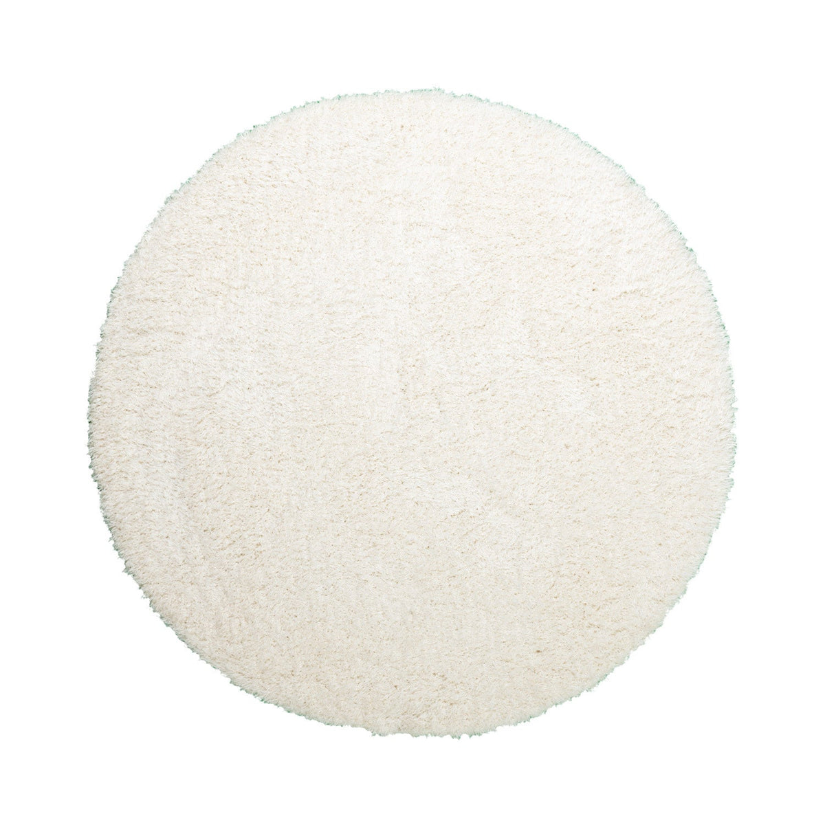 Round Shaggy Rug - Blaze White