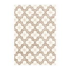 Geometrischer Outdoor Teppich - Mosaic Clover Creme