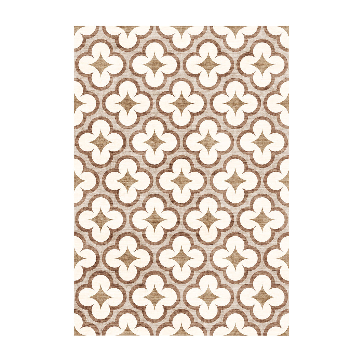 Geometrischer Outdoor Teppich - Mosaic Clover Terrakotta