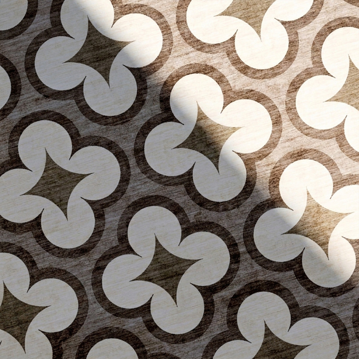 Geometrischer Outdoor Teppich - Mosaic Clover Terrakotta