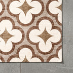 Geometrischer Outdoor Teppich - Mosaic Clover Terrakotta