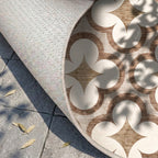 Geometrischer Outdoor Teppich - Mosaic Clover Terrakotta