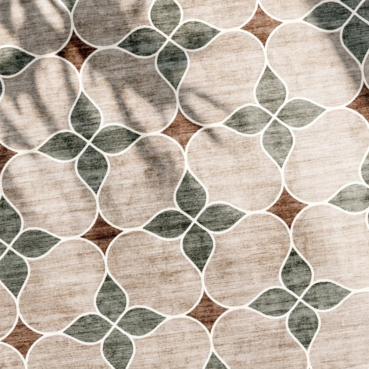 Geometrischer Outdoor Teppich - Mosaic Dot Grün