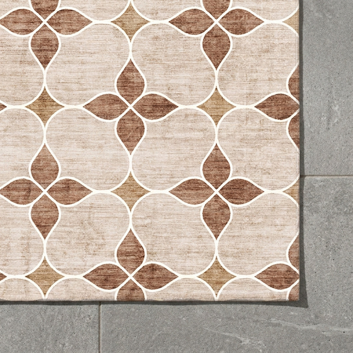 Geometrischer Outdoor Teppich - Mosaic Dot Terracotta