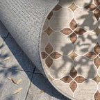 Geometrischer Outdoor Teppich - Mosaic Dot Terracotta
