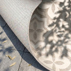 Geometrischer Outdoor Teppich - Mosaic Medina Creme