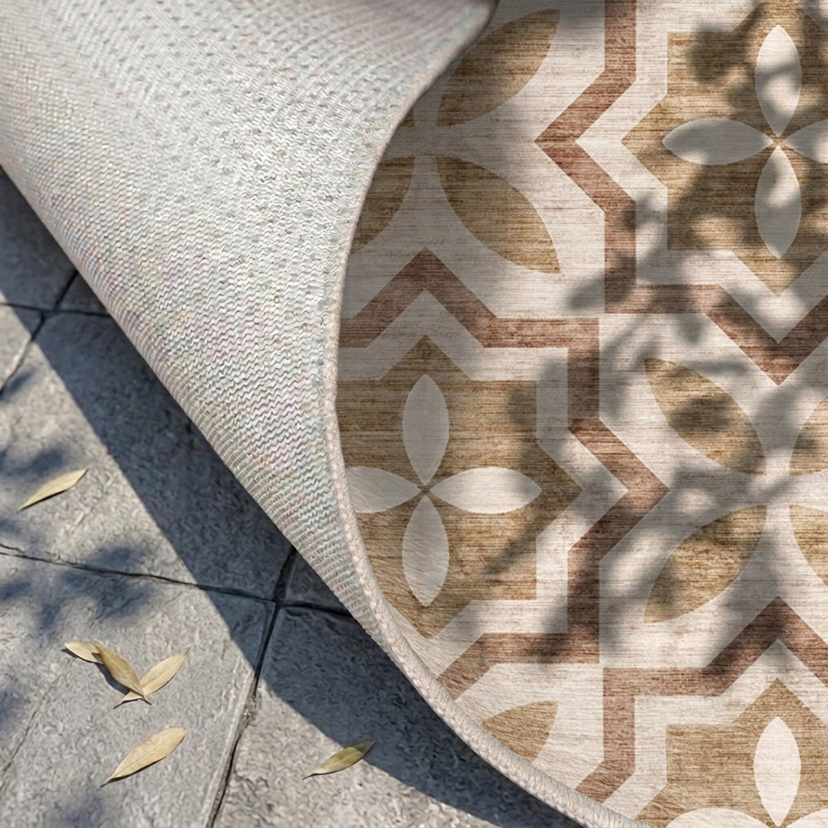 Geometrischer Outdoor Teppich - Mosaic Medina Terracotta