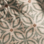 Geometrischer Outdoor Teppich - Mosaic Petal Grün