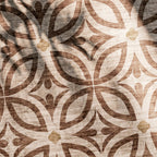Geometrischer Outdoor Teppich - Mosaic Petal Terrakotta