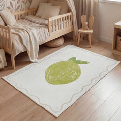 Waschbarer Kinderteppich - Mick Limoen Green