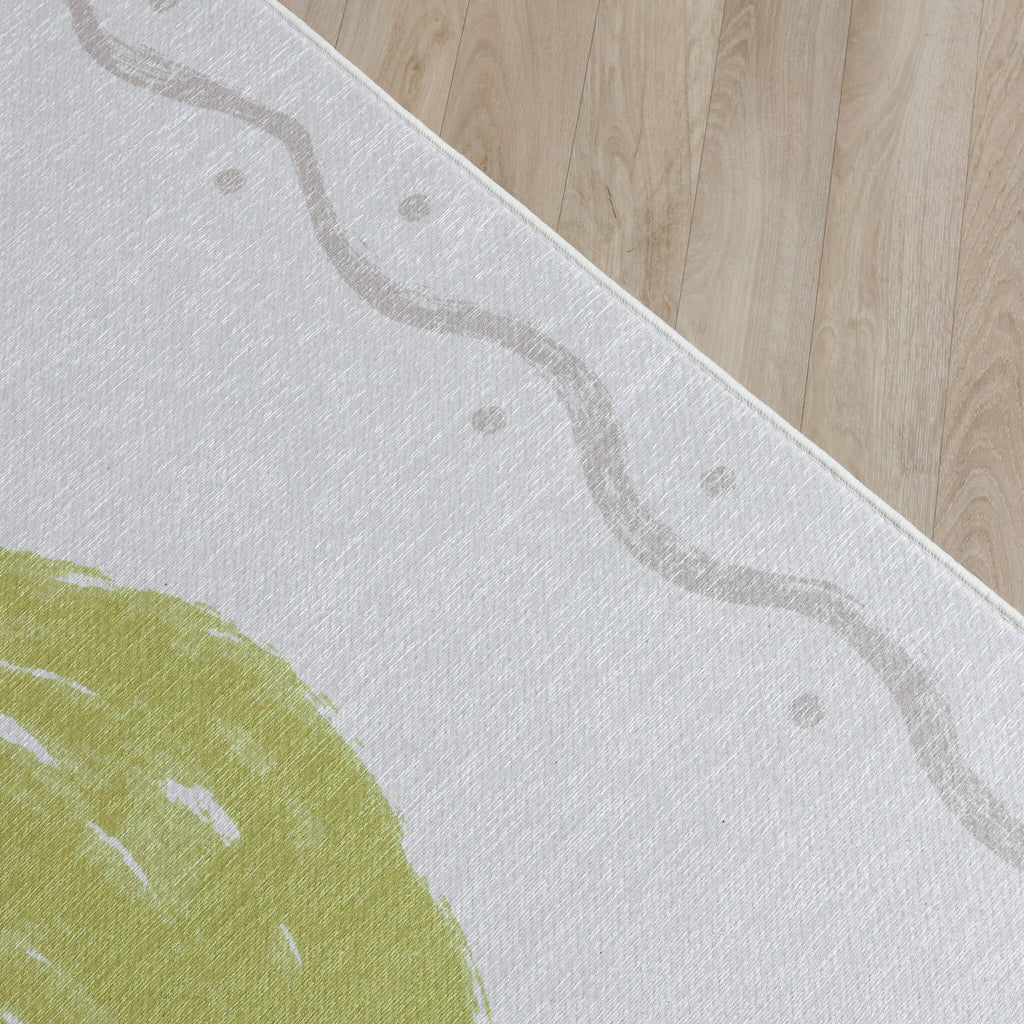 Waschbarer Kinderteppich - Mick Limoen Green