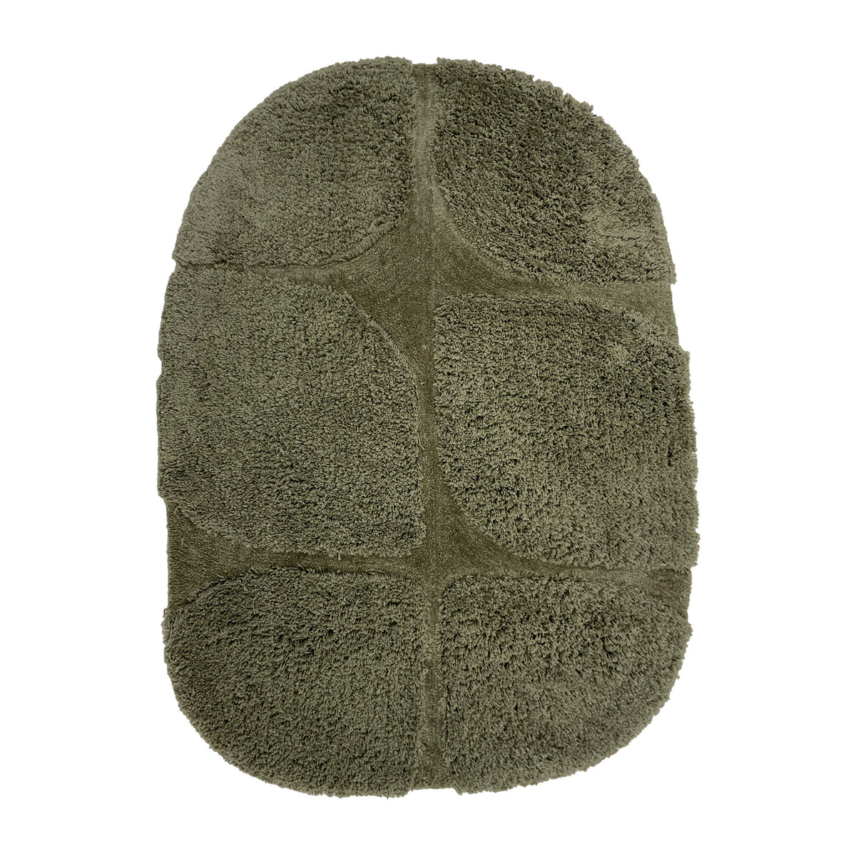 Organischer Teppich - Odette Grid Grün