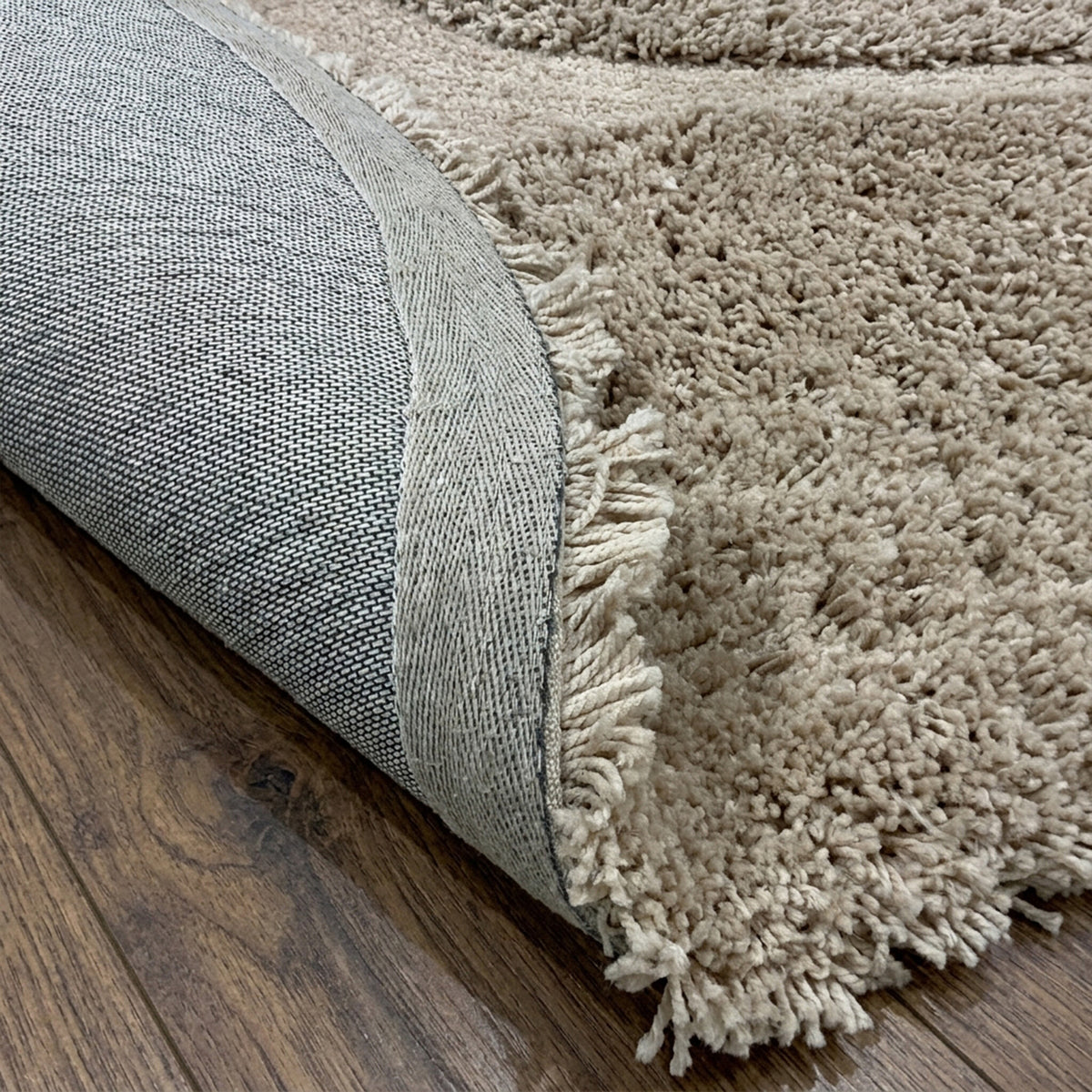 Organischer Teppich - Odette Grid Taupe