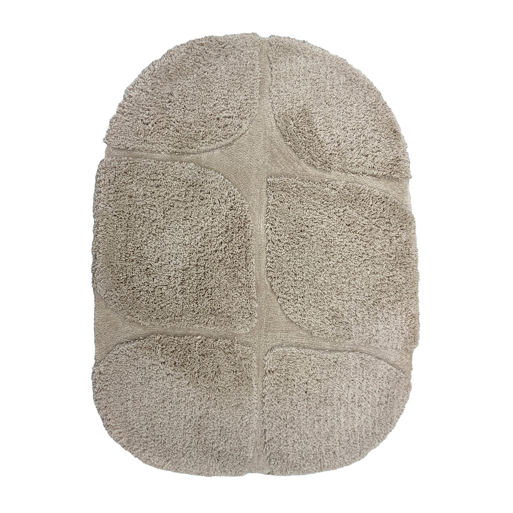 Organischer Teppich - Odette Grid Taupe