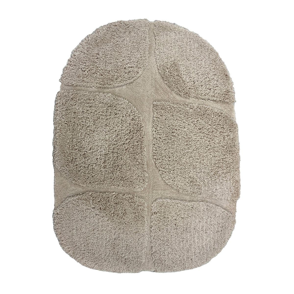 Organischer Teppich - Odette Grid Taupe