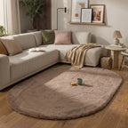 Hochflor Teppich Oval - Comfy Supreme Taupe
