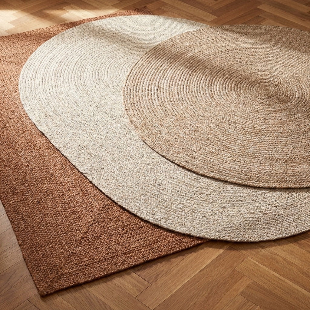 In- & Outdoor Jute Teppich Oval - Bali Beige
