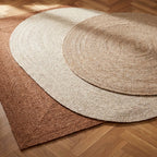 In- & Outdoor Jute Teppich Oval - Bali Beige