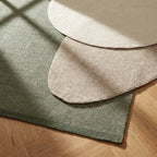 Wollteppich Rund- Bliss Beige Meliert