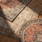 In- & Outdoor Teppich Vintage - Kairo Medaillon Bordeaux