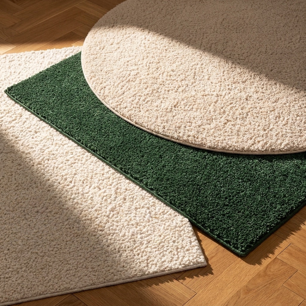 Flauschiger Teppich - Bobby Creme