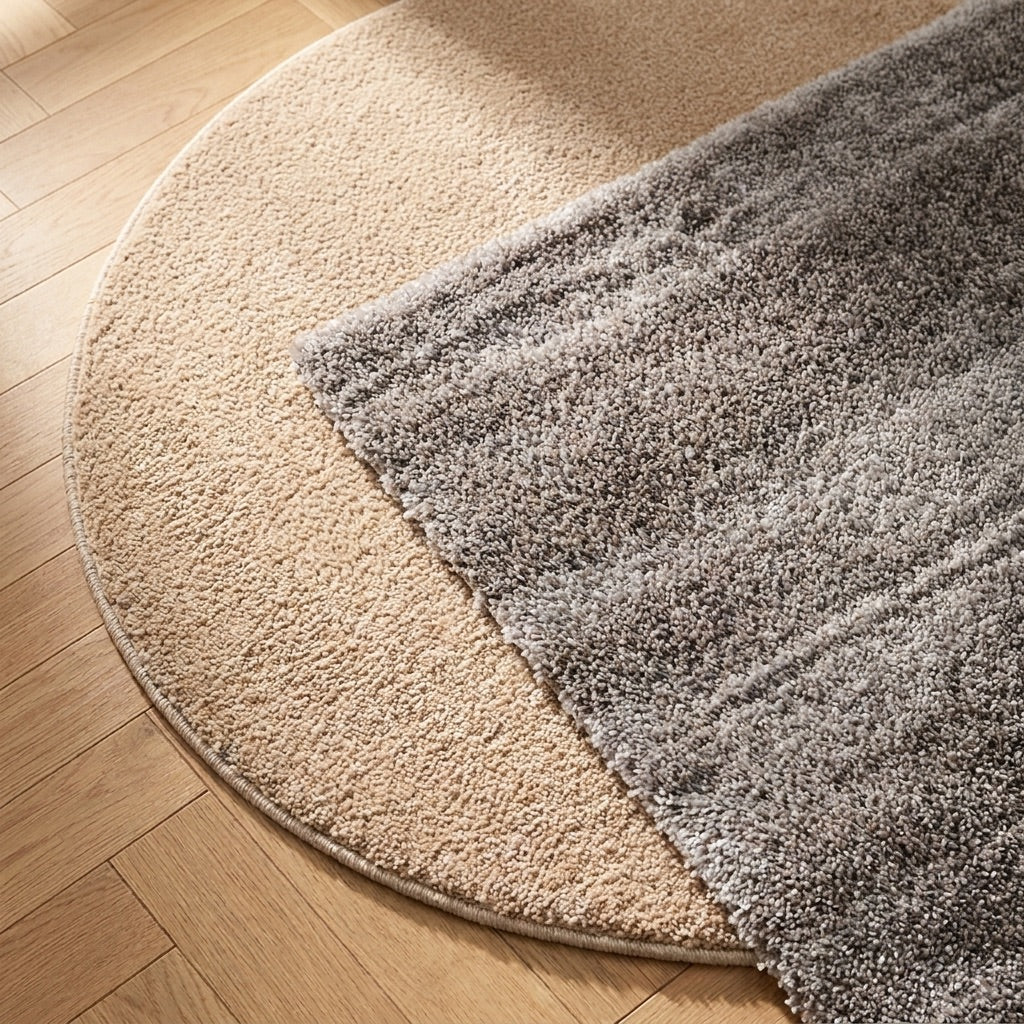 Hochflor Teppich - Glazy Hellgrau