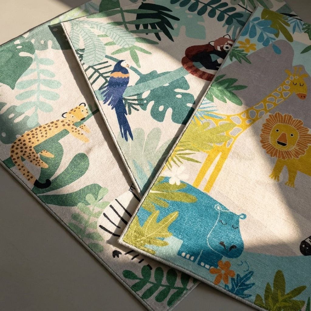 Kinderteppich - Jungle Giraffe Beige