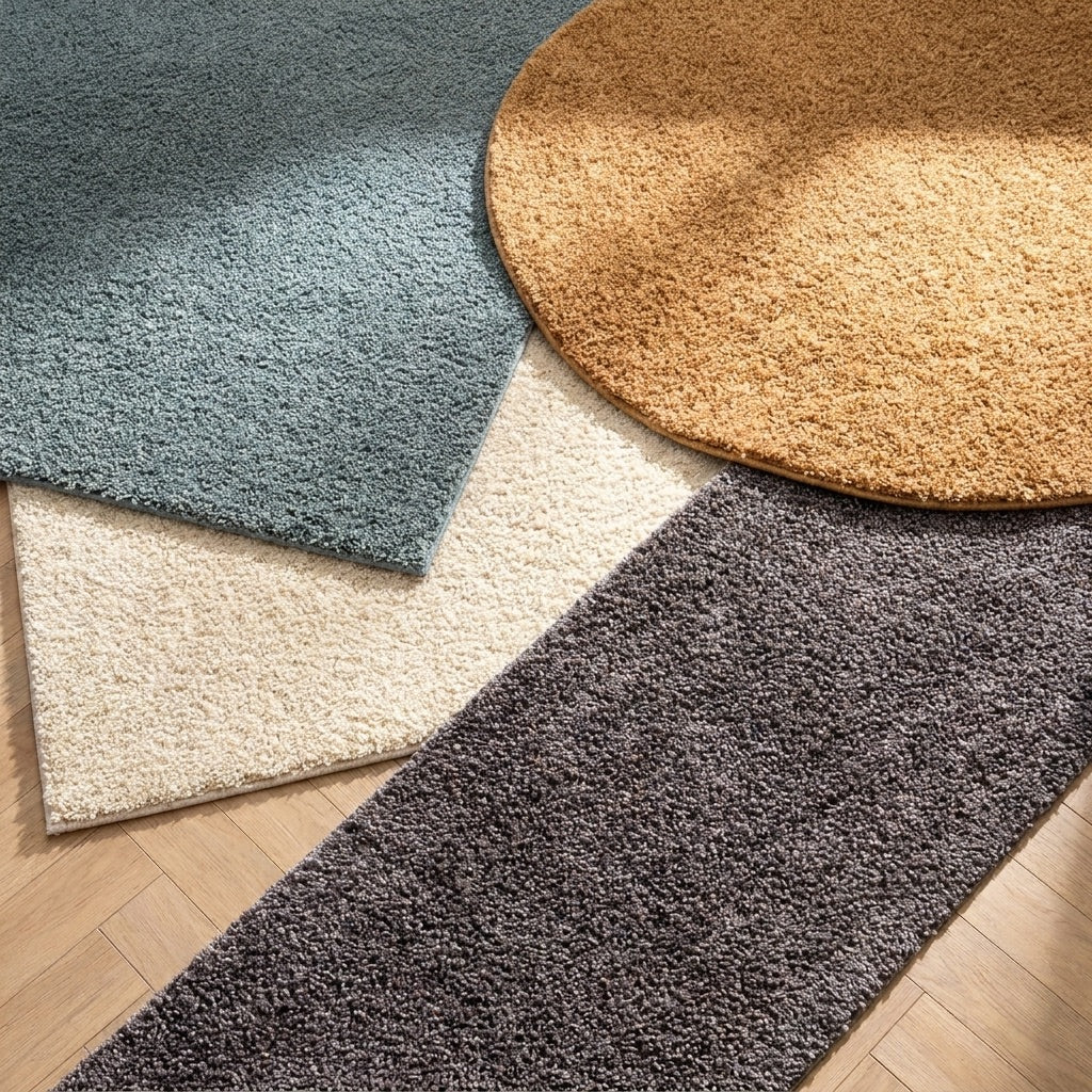 High Pile Rug - Solid Red