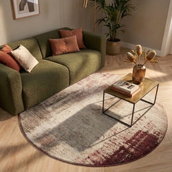 Runder abstrakter Teppich - Rusty Multicolour