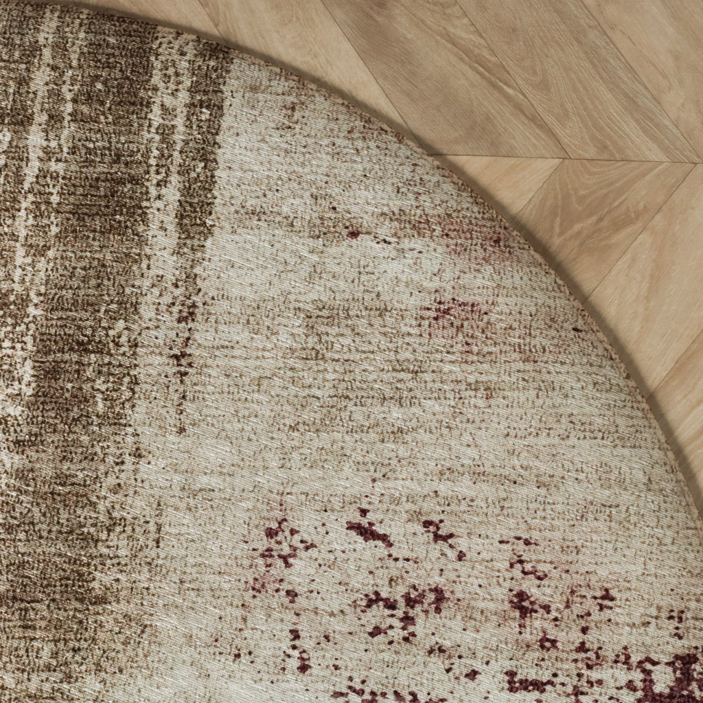 Runder abstrakter Teppich - Rusty Multicolour