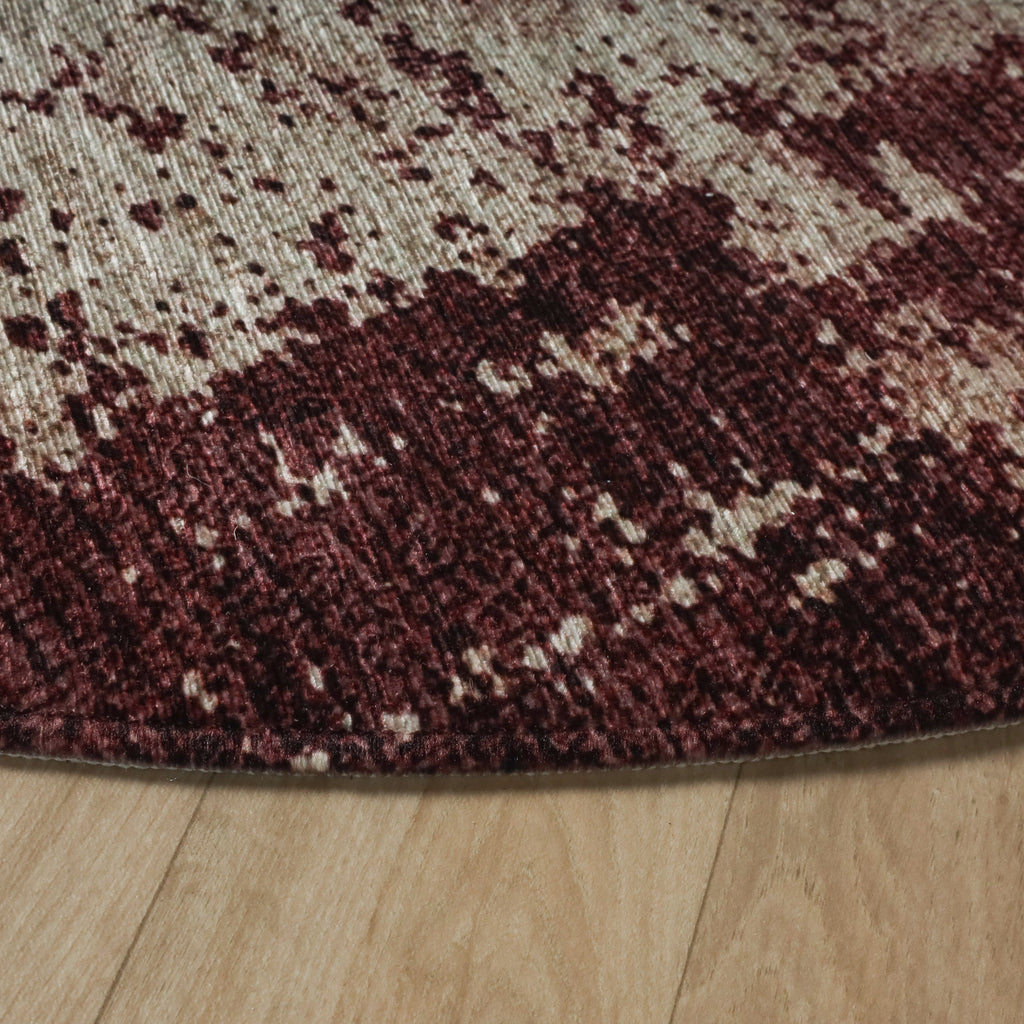 Runder abstrakter Teppich - Rusty Multicolour