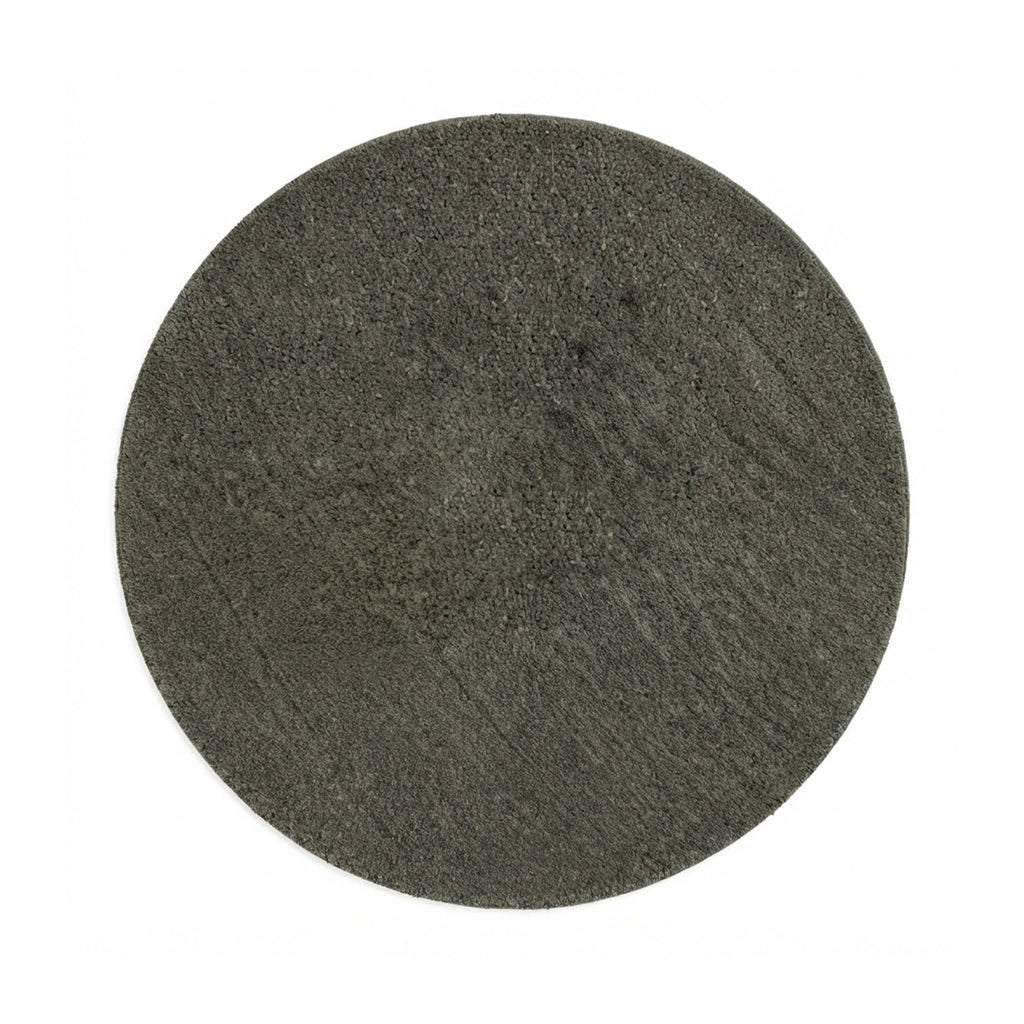 Round Berber Rug - Aicha Dark Green