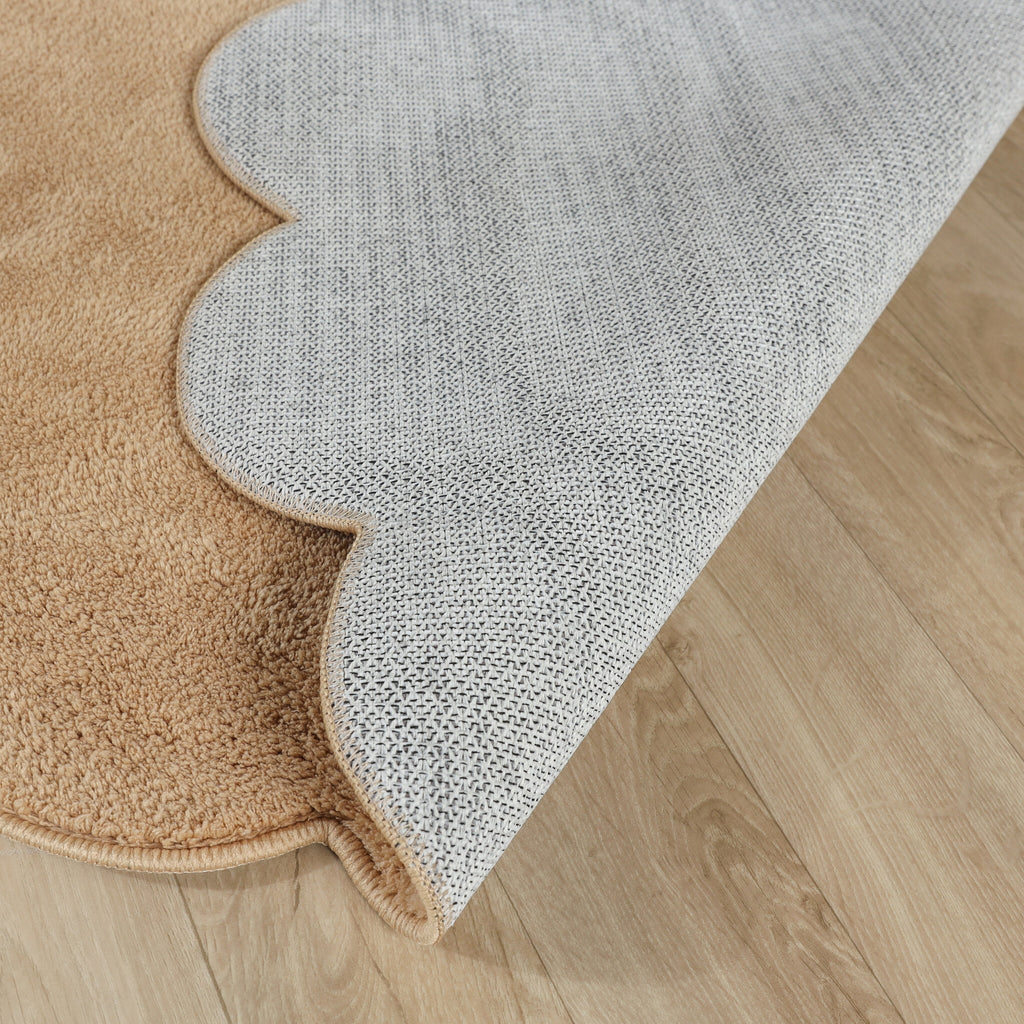 Waschbarer Teppich Rund - Puck Braun