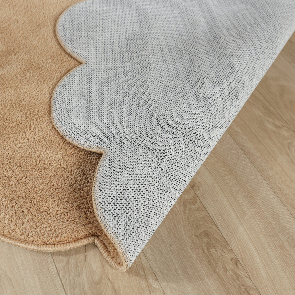 Waschbarer Teppich Rund - Puck Braun