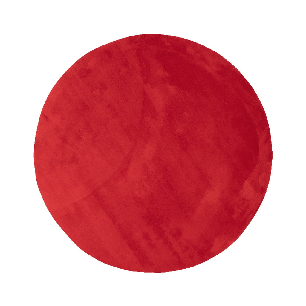 Waschbarer Teppich Rund - Vivid Rot