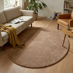 Runder Teppich - Isara Border Brown