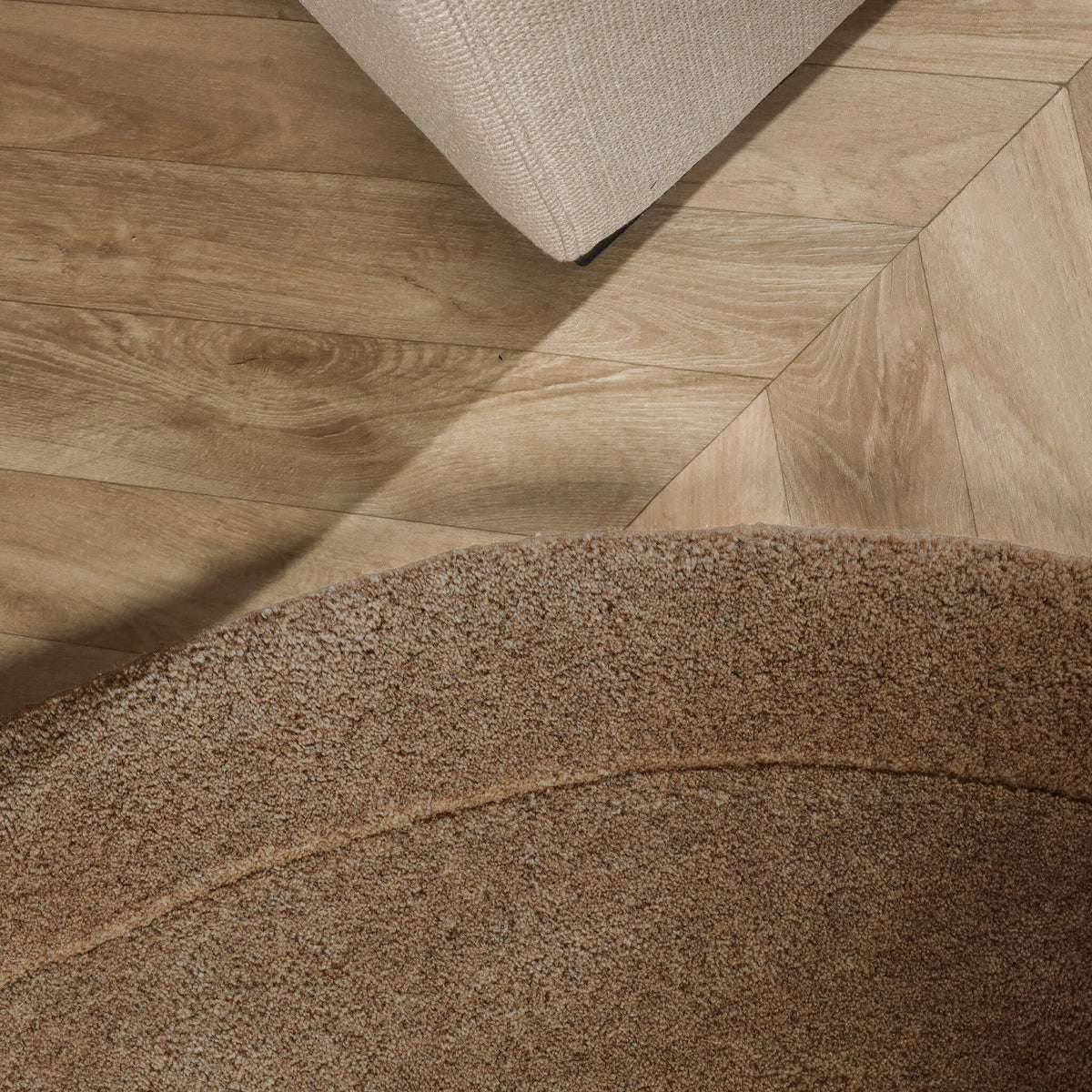 Runder Teppich - Isara Border Brown
