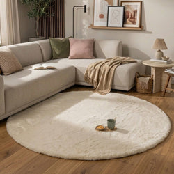 Hochflor Teppich Rund - Comfy Supreme Creme
