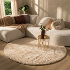 Shaggy Teppich Rund - Blaze Beige