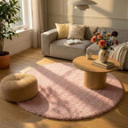 Weicher runder Teppich – Teddy Rosa