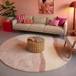 Round Wool Rug – Vienna Pink