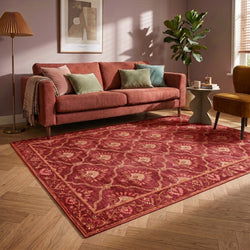 Vintage rug - Sage Grid Red