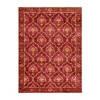 Vintage rug - Sage Grid Red